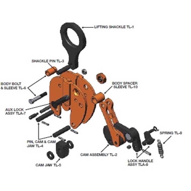 J.C. Renfroe FR 1/2 Ton Lifting Clamp FR-00.50-A